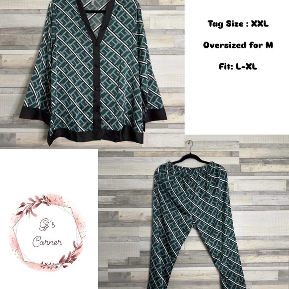 Patterned Pajama Set - Picture 4 of 4